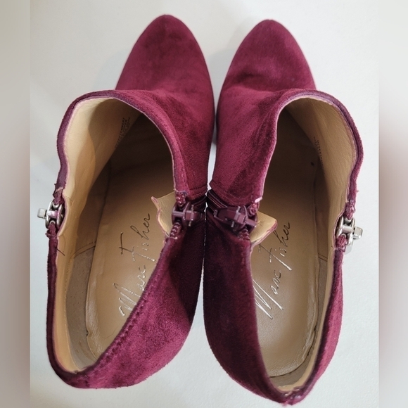Marc Fisher Faux Suede September2 - Dark Plum Ankle Bootie - Size 6.5 - Picture 7 of 13